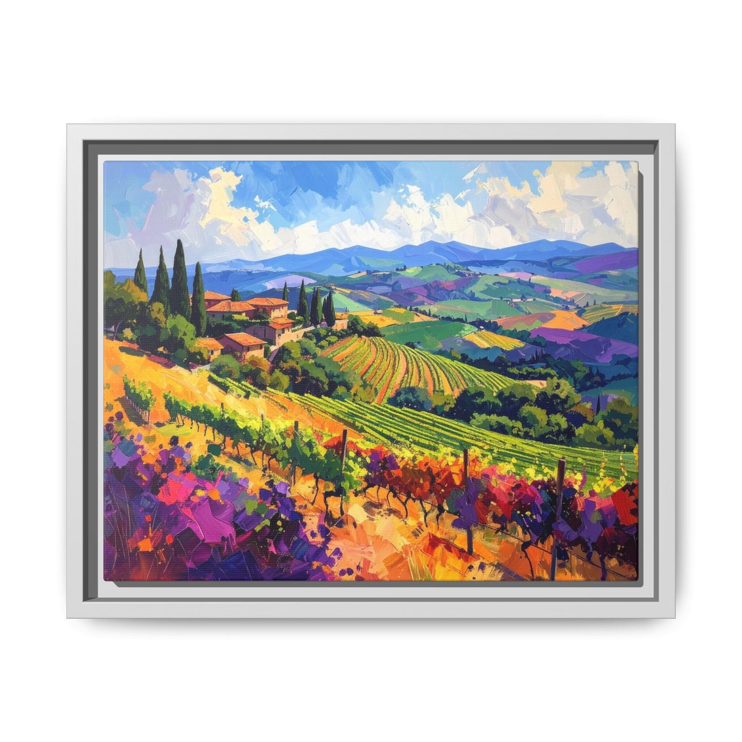 Italian Vineyard - Framed Canvas