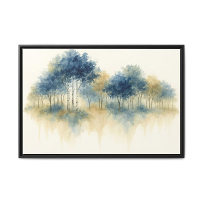 Floating Aspen and Birch Forest - Framed Canvas