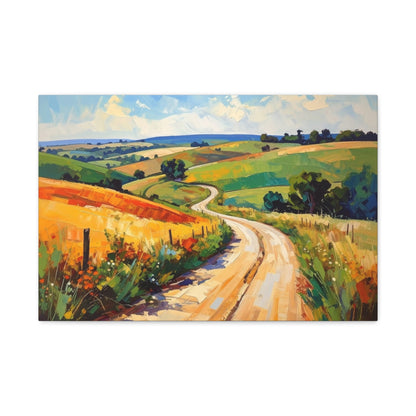 Lazy Country Road #3 Canvas