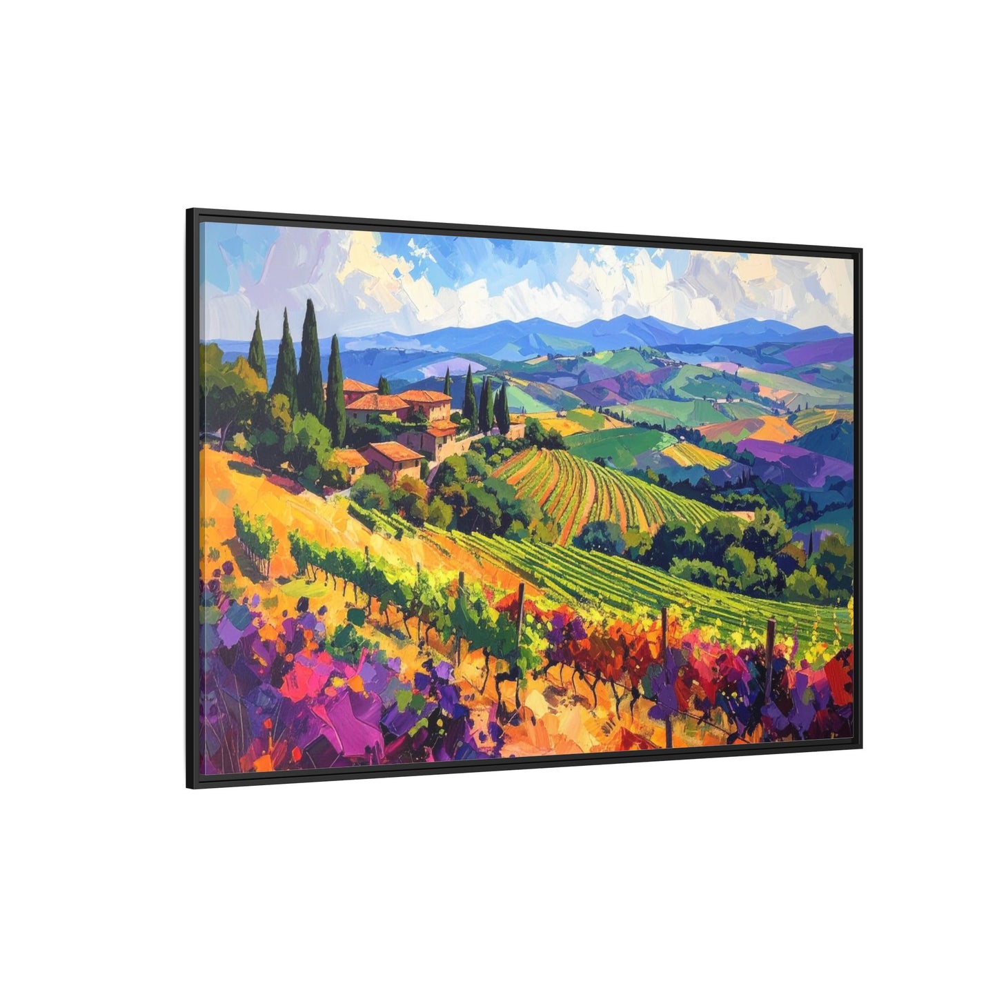 Italian Vineyard - Framed Canvas