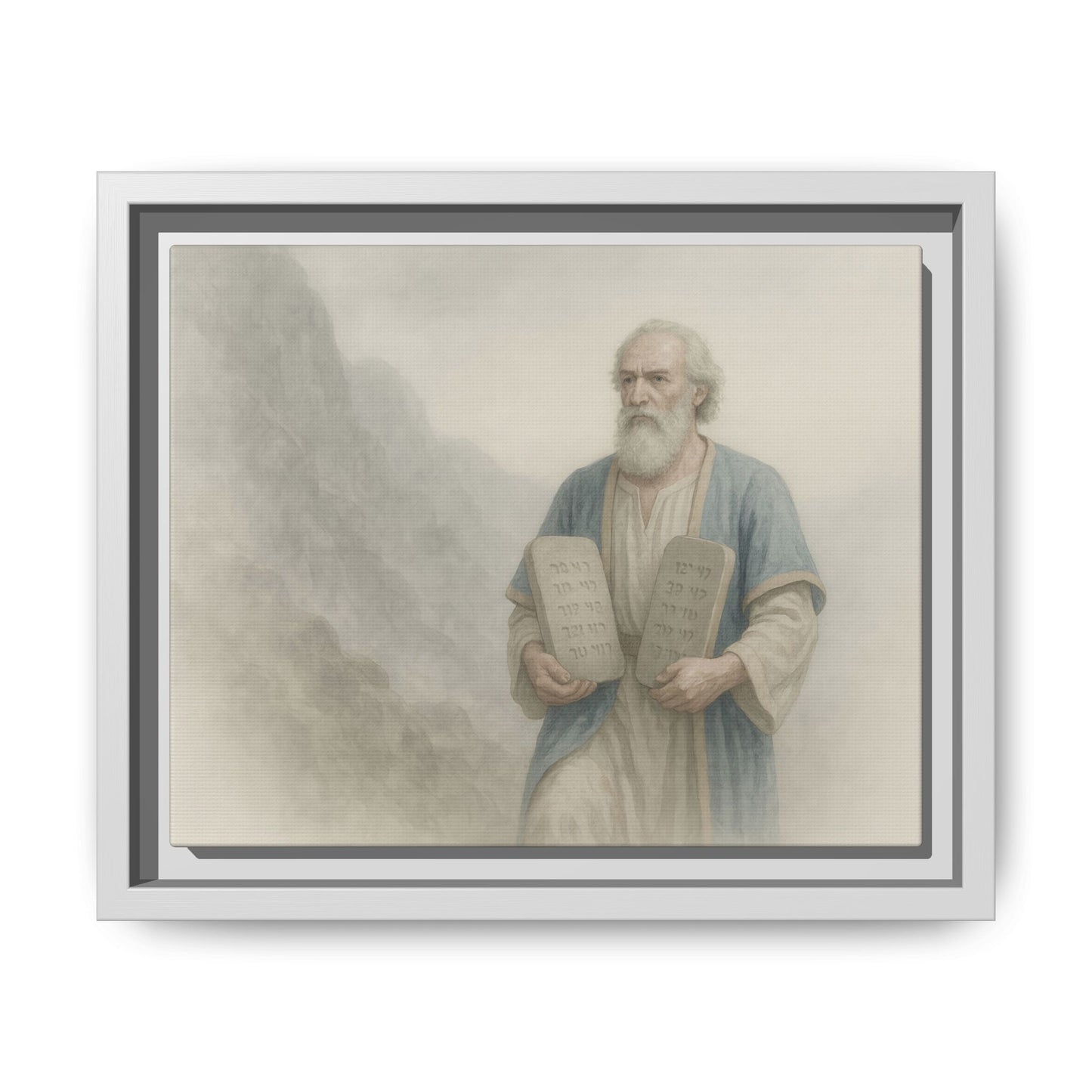 Moses Comes Down from the Mountain - Framed Canvas