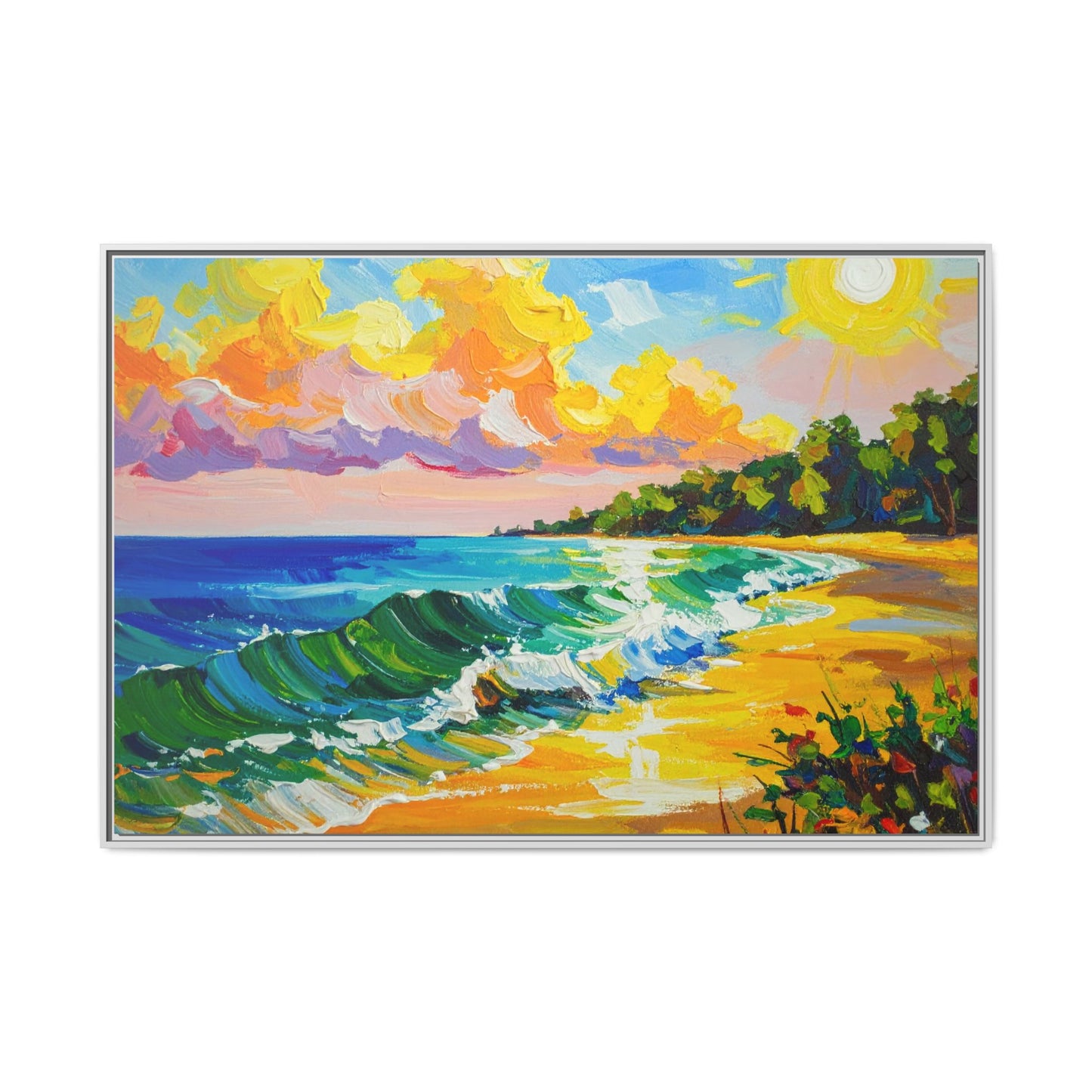Tranquil Seascape- Framed Canvas