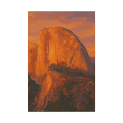Sunset Over Half Dome Canvas