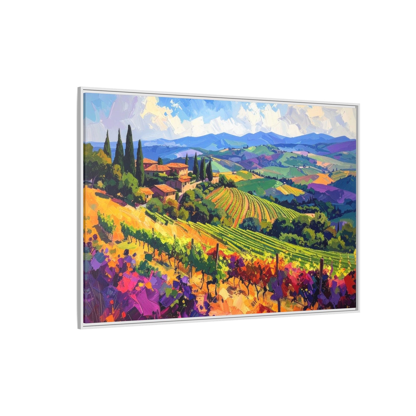 Italian Vineyard - Framed Canvas