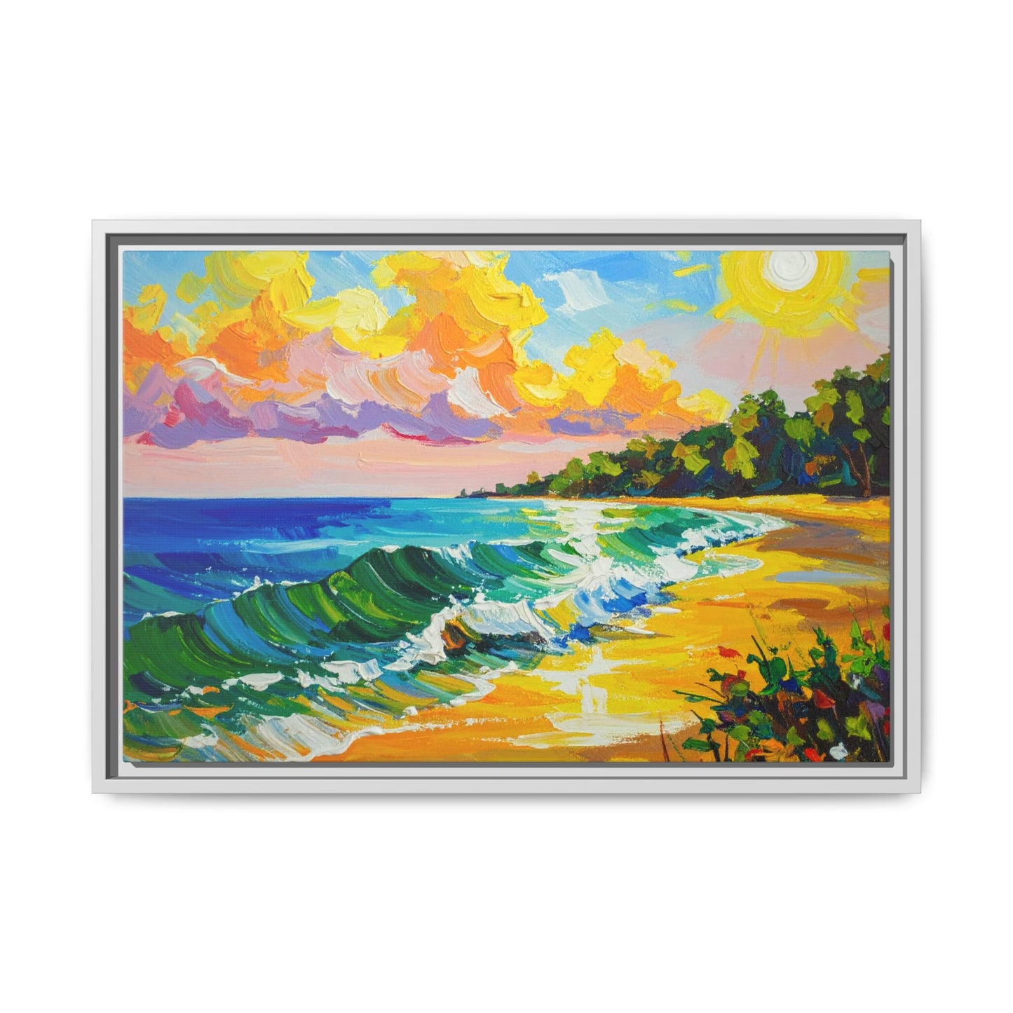 Tranquil Seascape- Framed Canvas