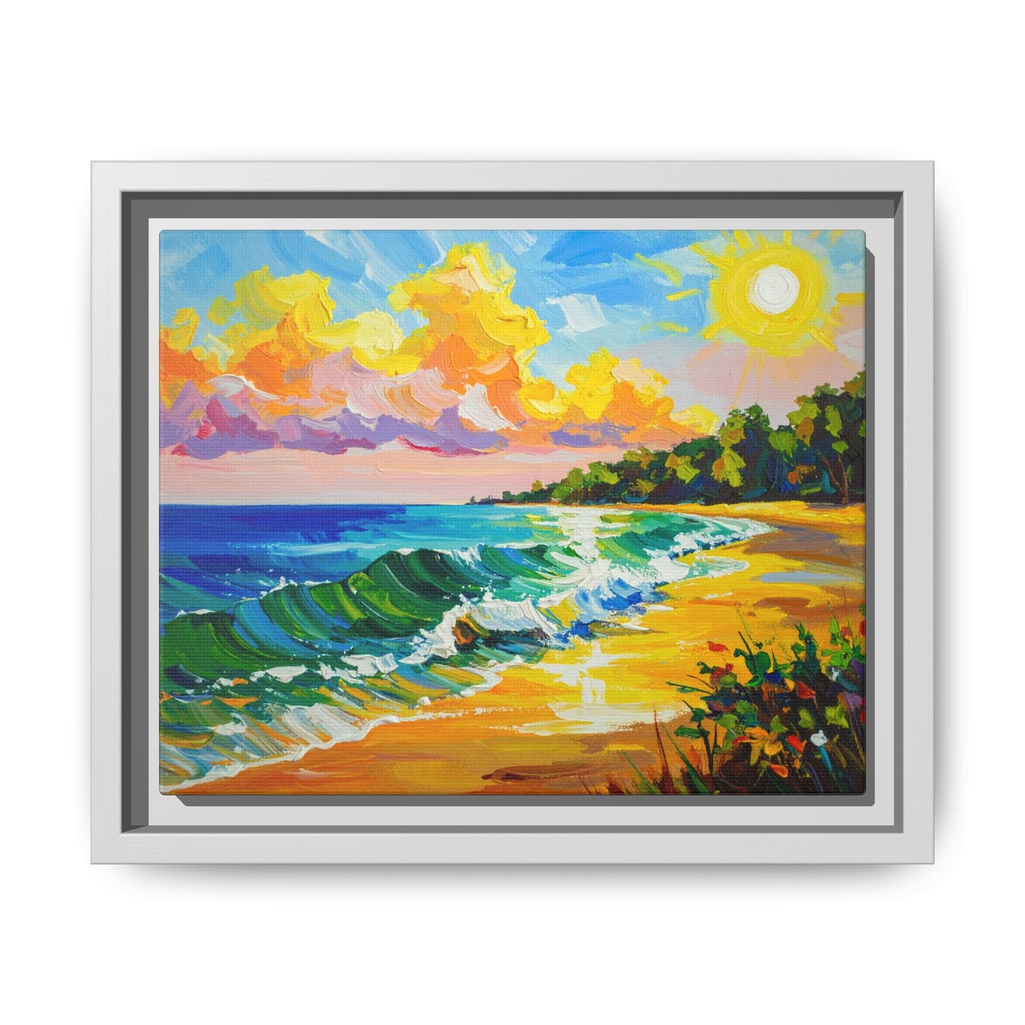 Tranquil Seascape- Framed Canvas