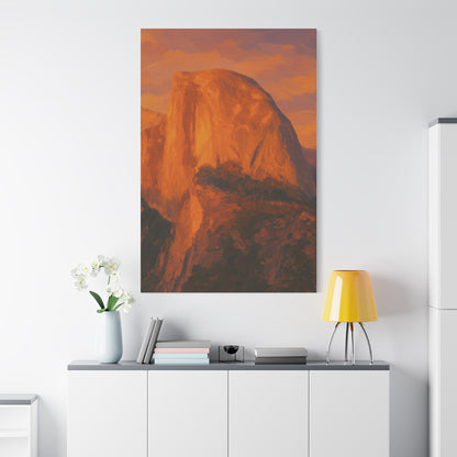 Sunset Over Half Dome Canvas