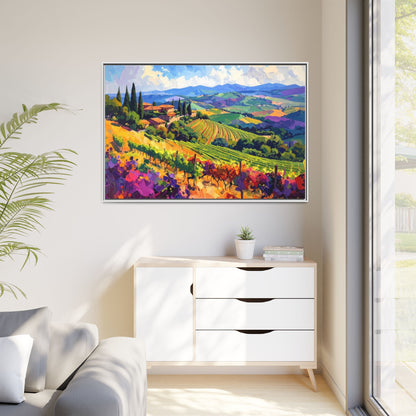 Italian Vineyard - Framed Canvas