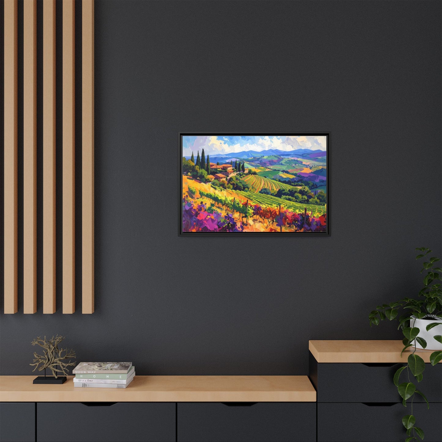 Italian Vineyard - Framed Canvas