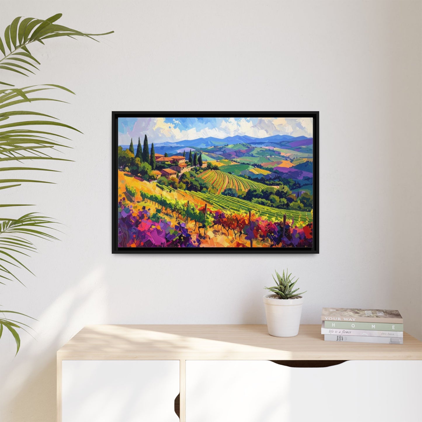 Italian Vineyard - Framed Canvas