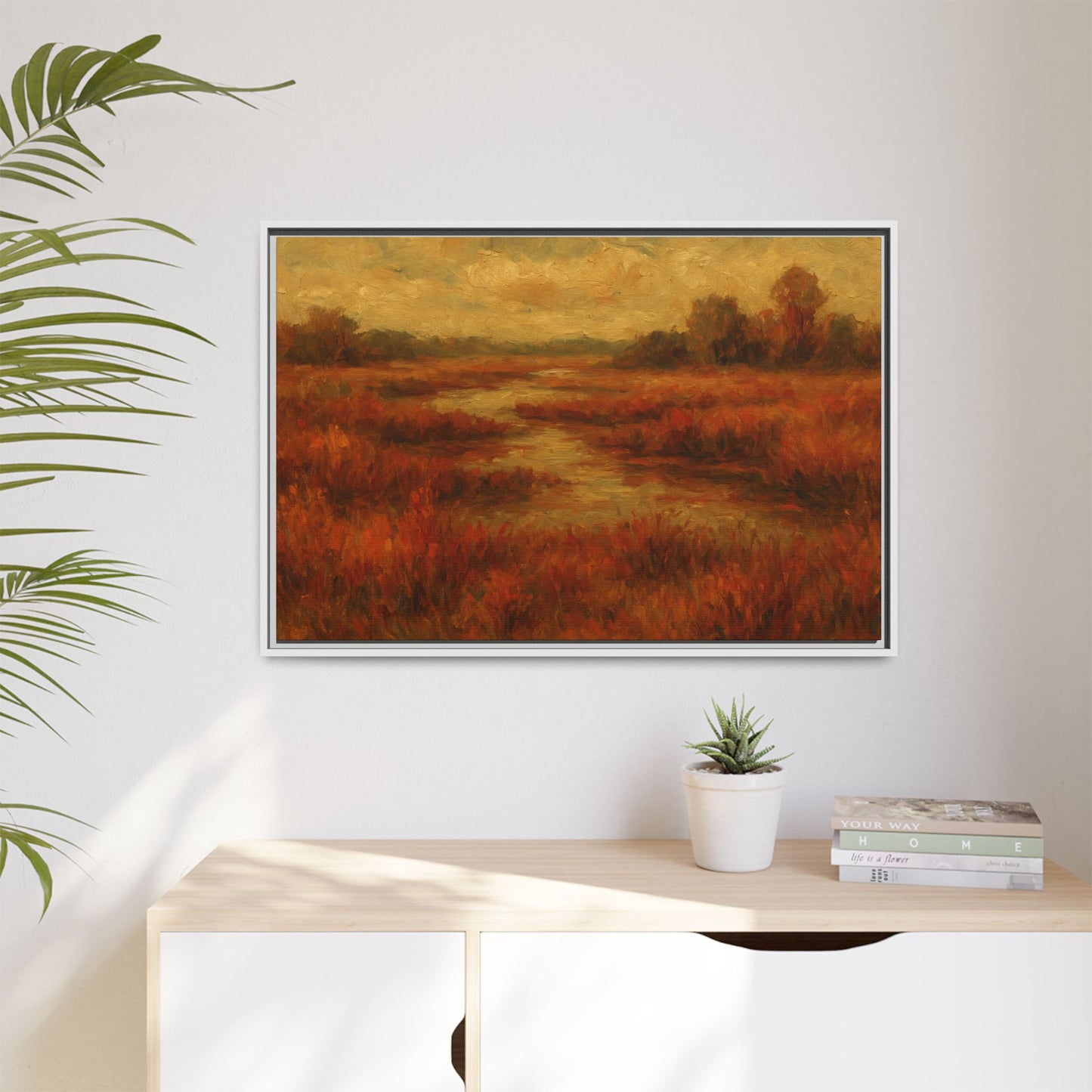 Fall Marsh - Framed Canvas
