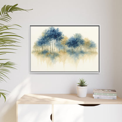 Floating Aspen and Birch Forest - Framed Canvas