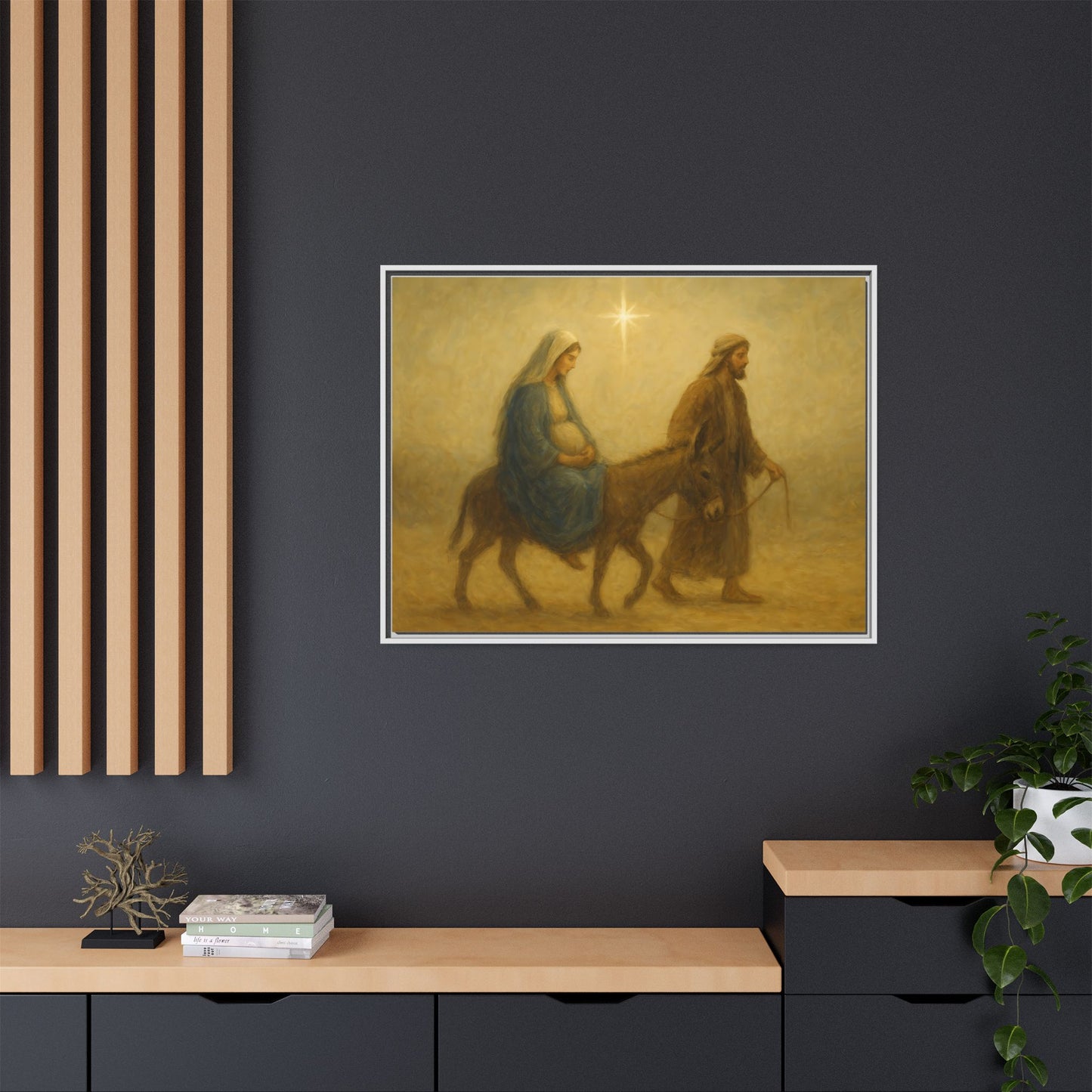 Journey to Bethlehem - Framed Canvas