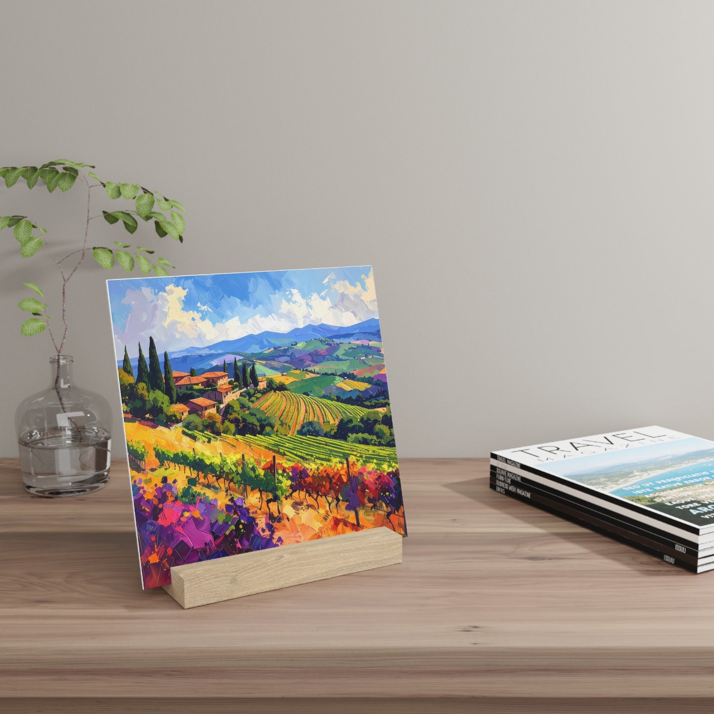 Italian Vineyard - Gallery Board with Stand