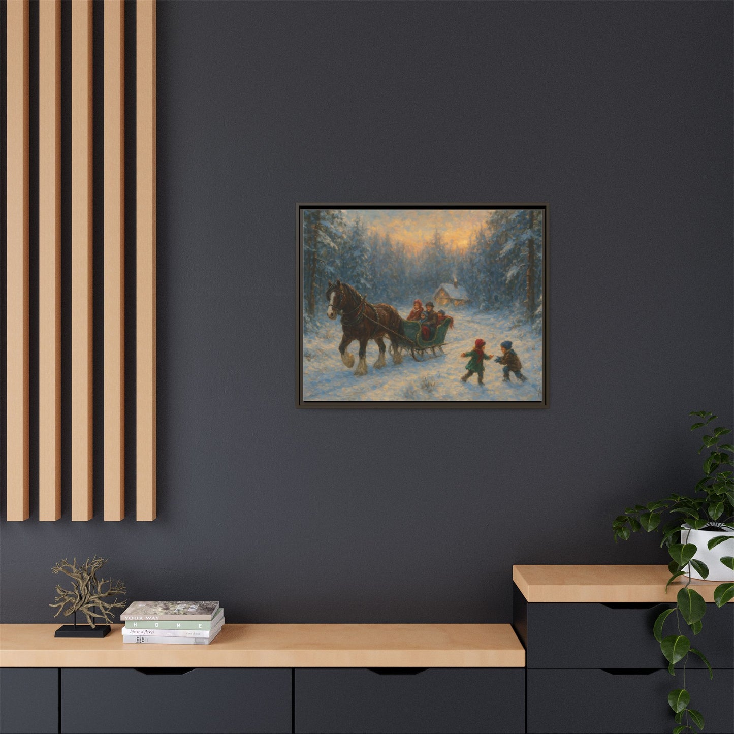 Winter Fun - Framed Canvas