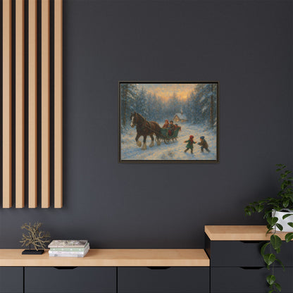 Winter Fun - Framed Canvas