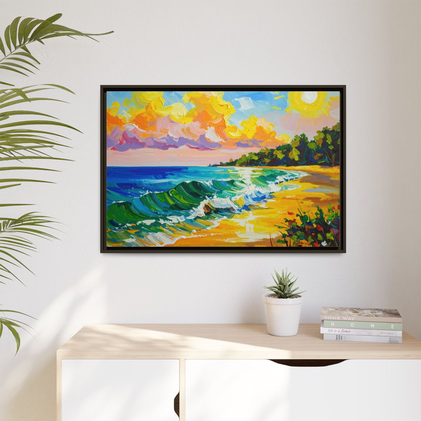 Tranquil Seascape- Framed Canvas
