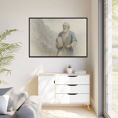 Moses Comes Down from the Mountain - Framed Canvas
