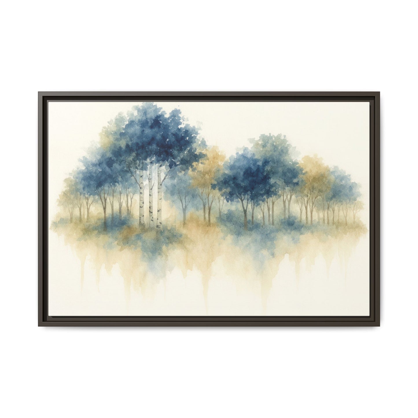 Floating Aspen and Birch Forest - Framed Canvas