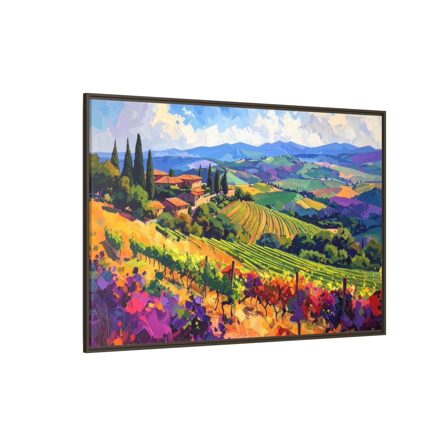 Italian Vineyard - Framed Canvas