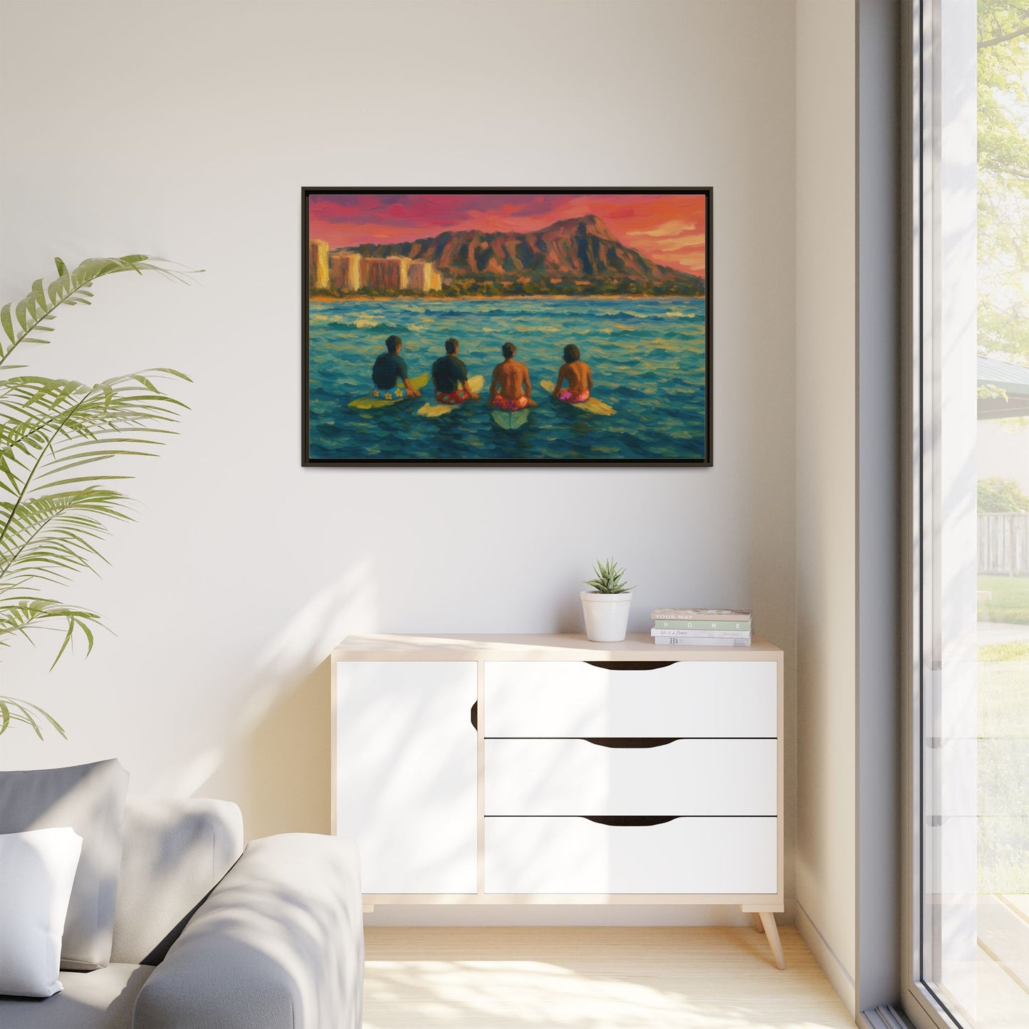 A Day On The Water - Framed Canvas