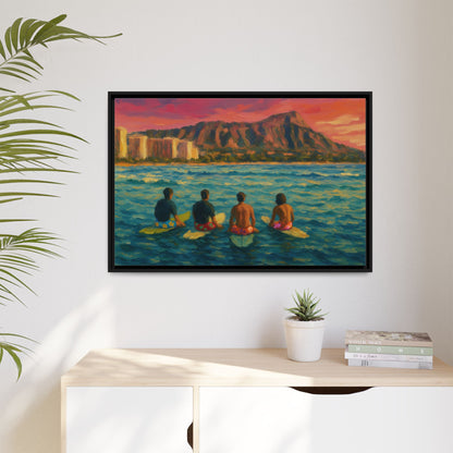 A Day On The Water - Framed Canvas