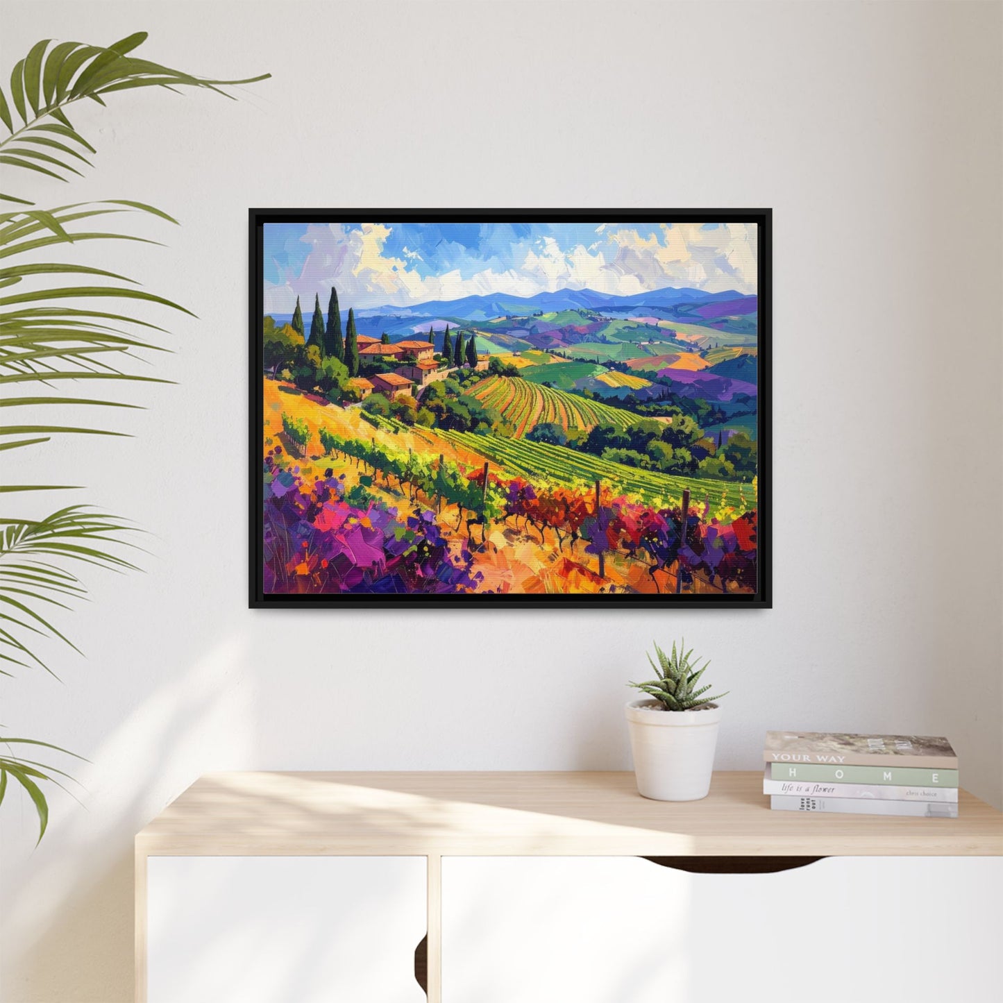 Italian Vineyard - Framed Canvas