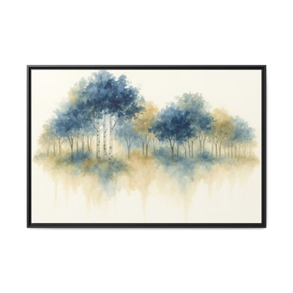Floating Aspen and Birch Forest - Framed Canvas