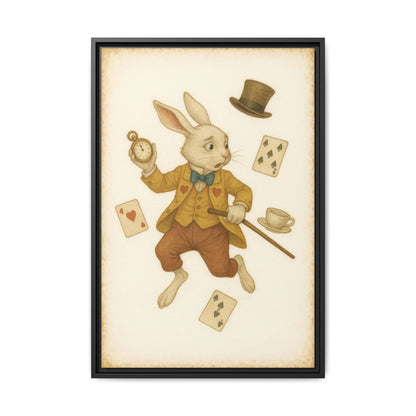 The White Rabbit - Framed Canvas