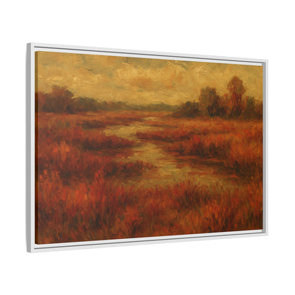 Fall Marsh - Framed Canvas