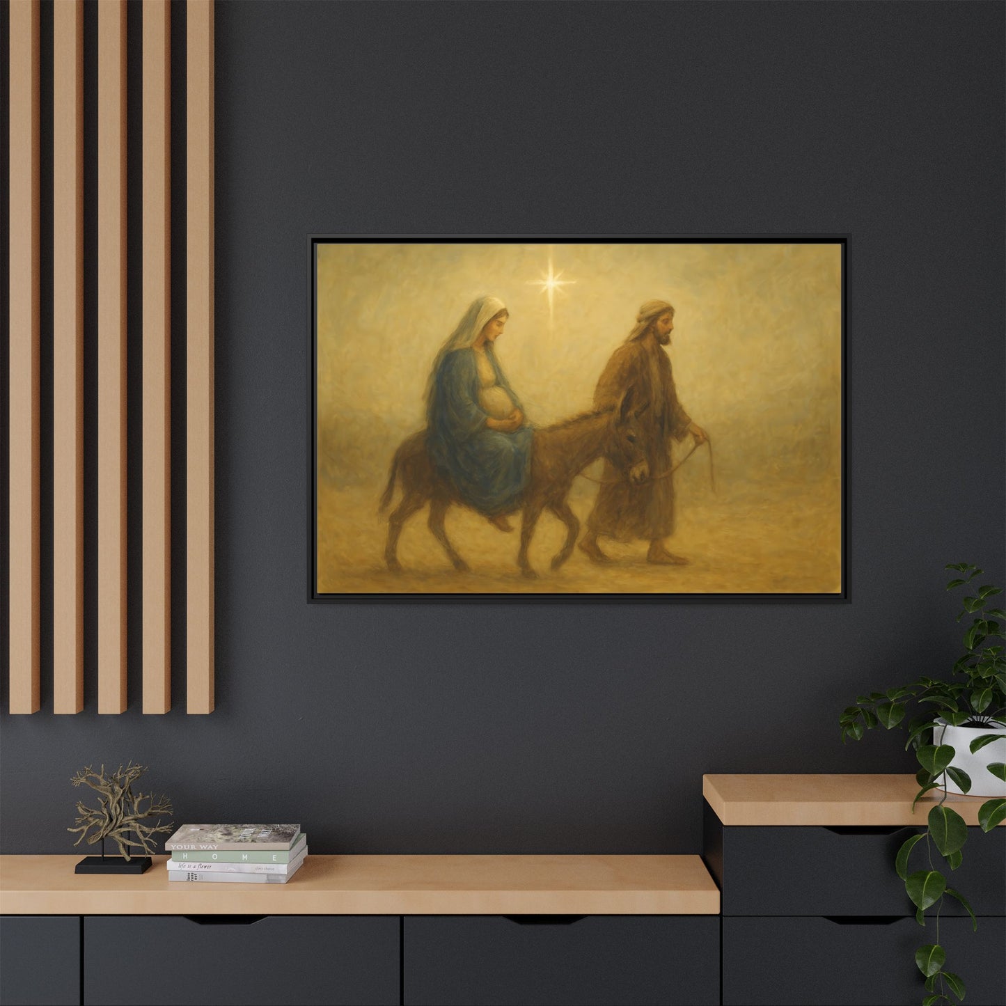 Journey to Bethlehem - Framed Canvas