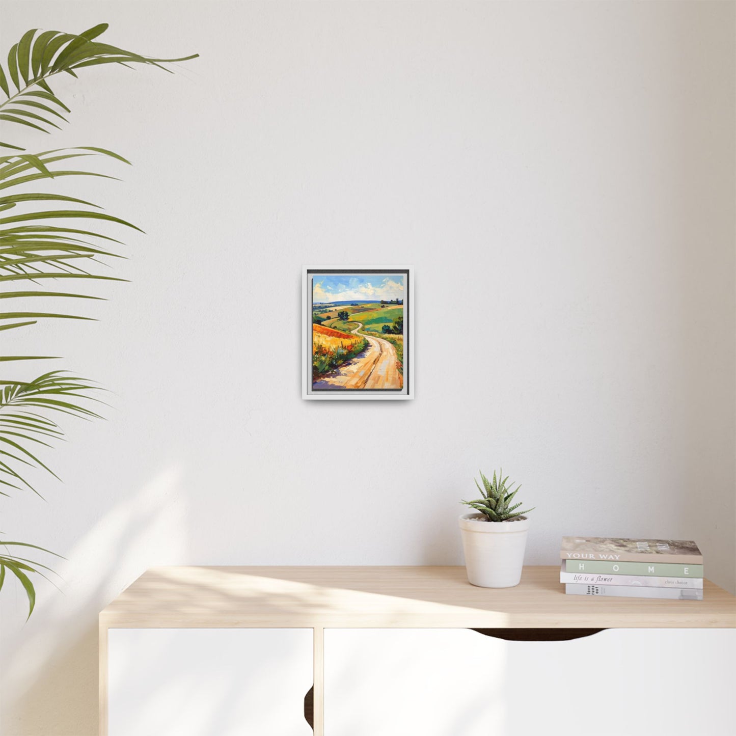 Lazy Country Road #3 - Framed Canvas