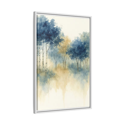 Floating Aspen and Birch Forest - Framed Canvas