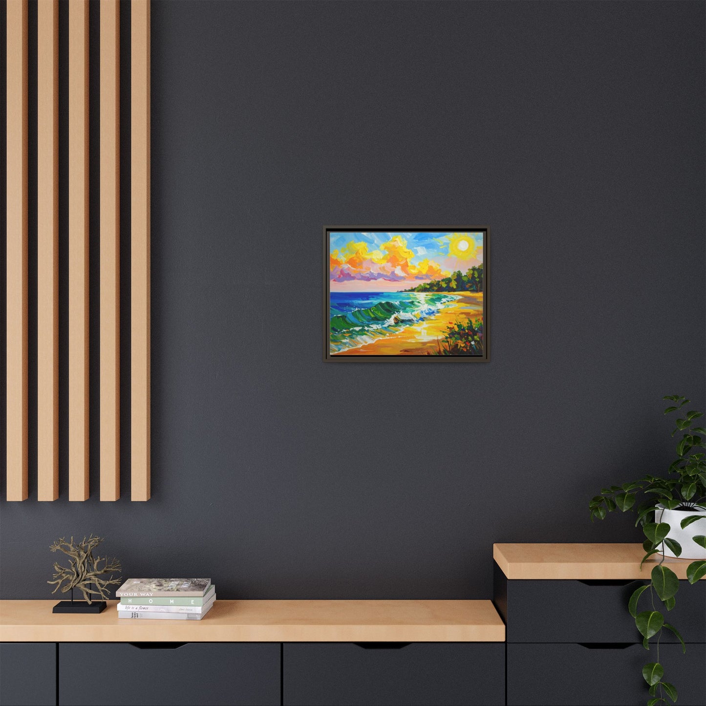 Tranquil Seascape- Framed Canvas