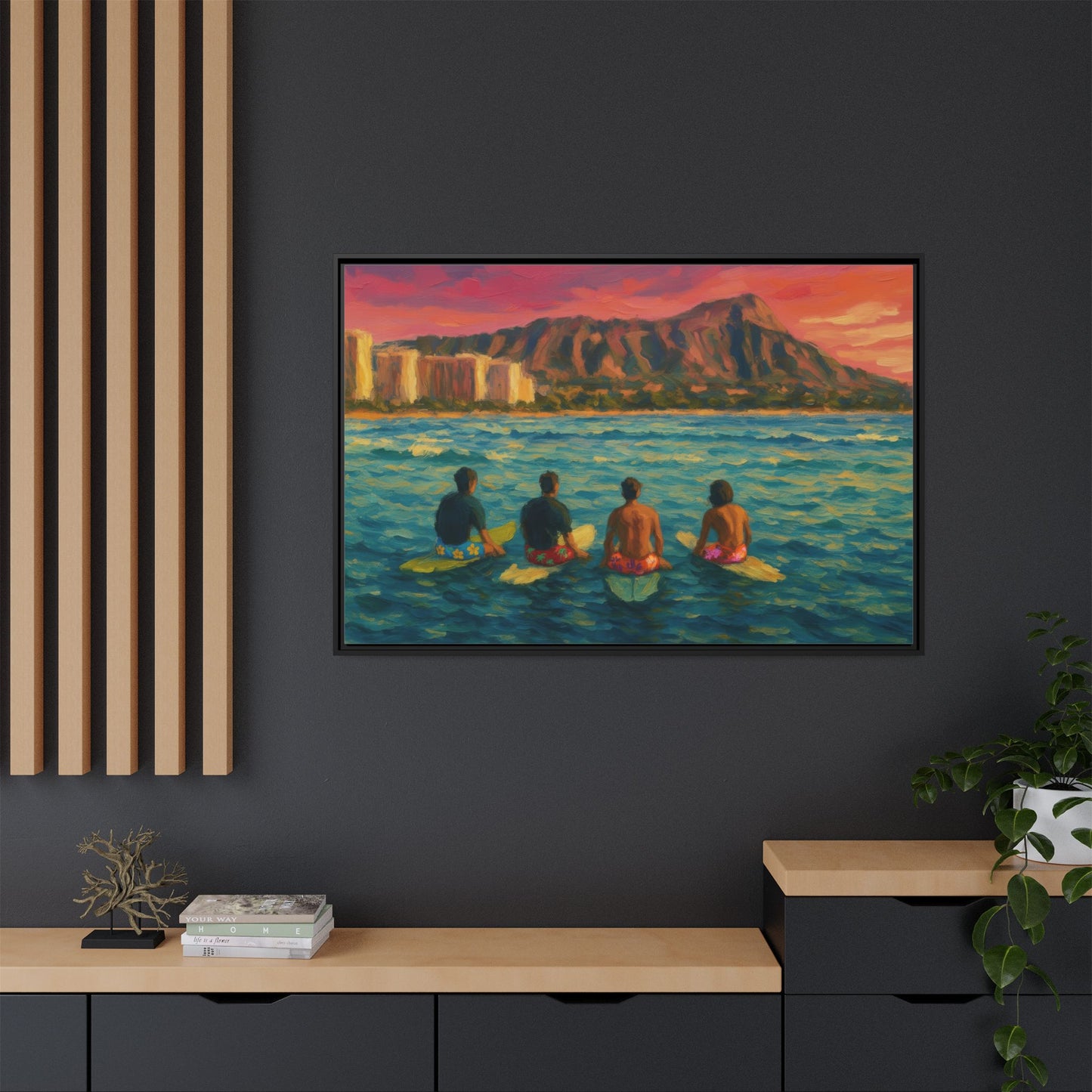 A Day On The Water - Framed Canvas