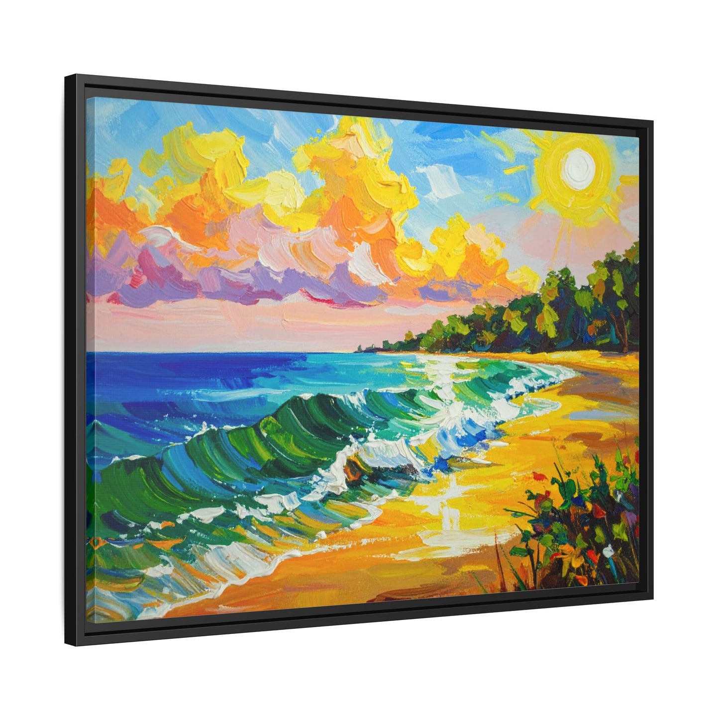 Tranquil Seascape- Framed Canvas