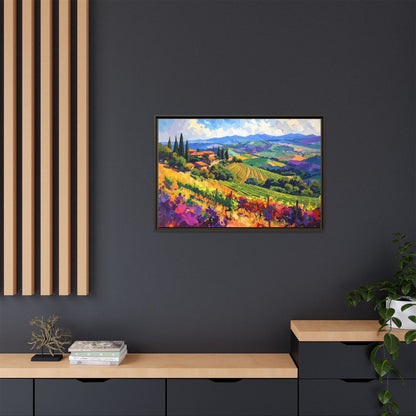 Italian Vineyard - Framed Canvas