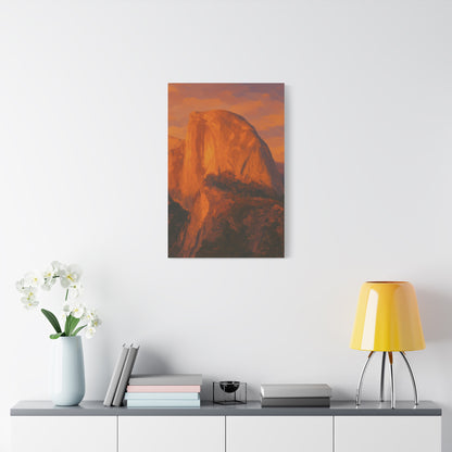 Sunset Over Half Dome Canvas