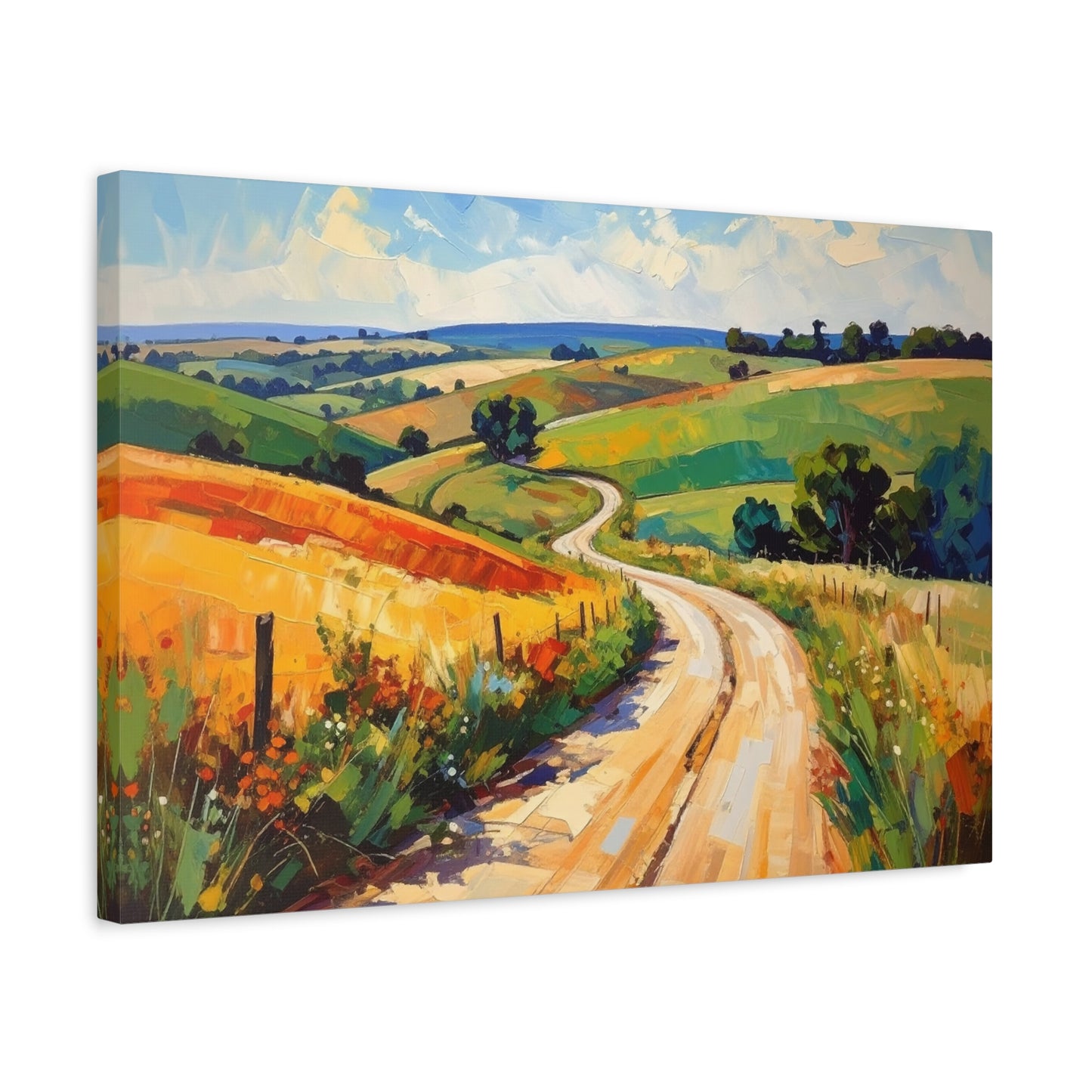 Lazy Country Road #3 Canvas