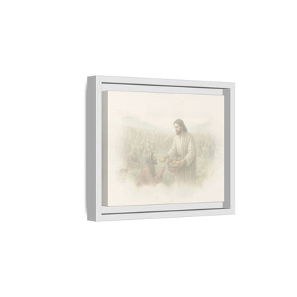 Jesus Feeds The 5,000 - Framed Canvas