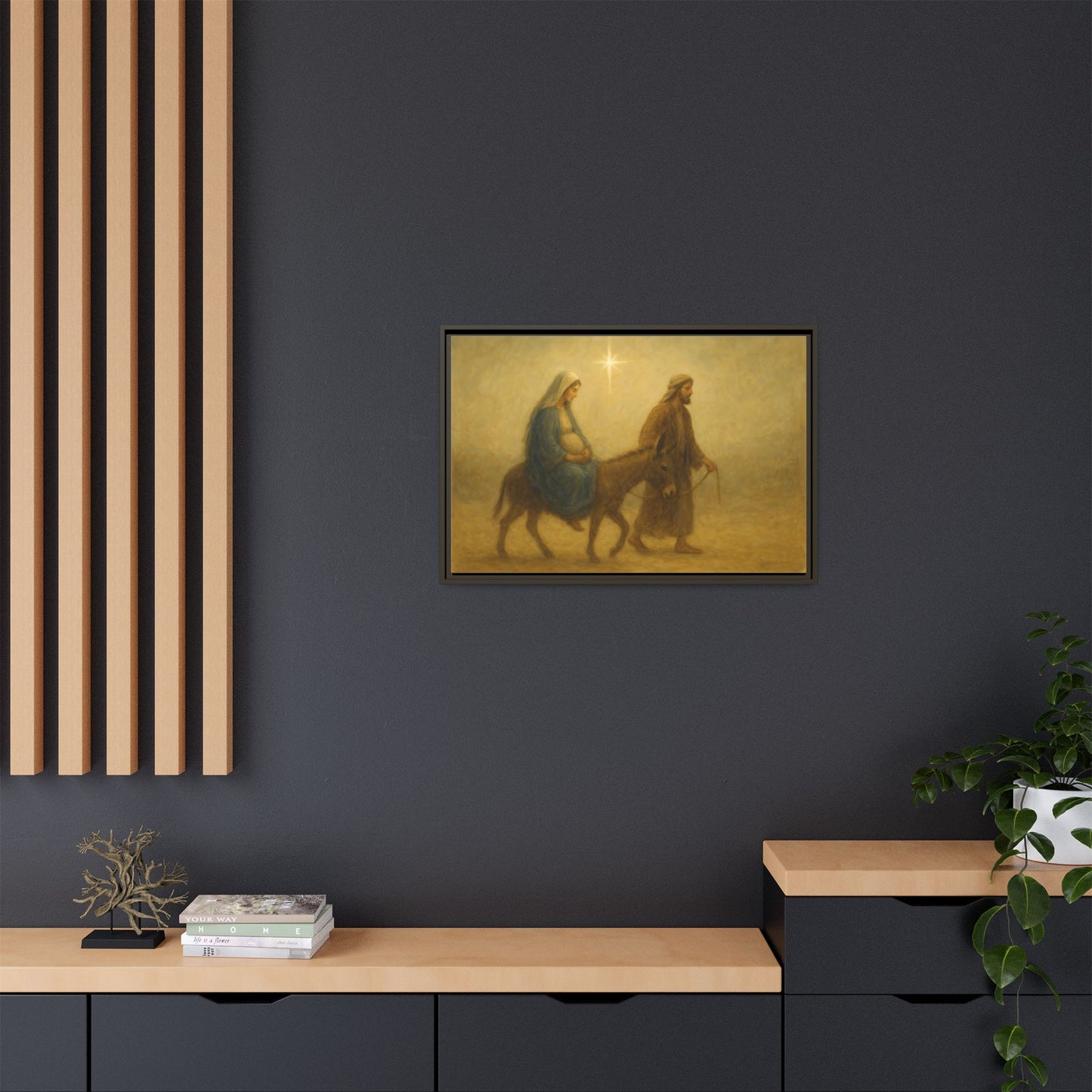 Journey to Bethlehem - Framed Canvas
