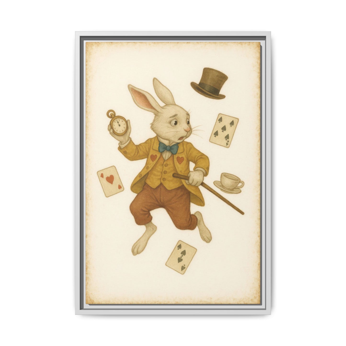The White Rabbit - Framed Canvas
