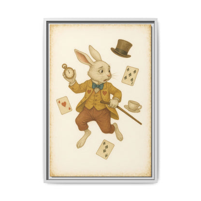The White Rabbit - Framed Canvas