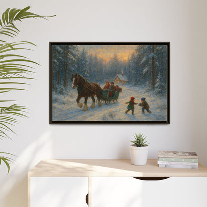 Winter Fun - Framed Canvas