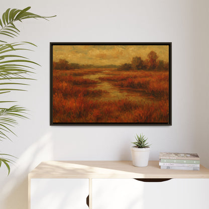 Fall Marsh - Framed Canvas