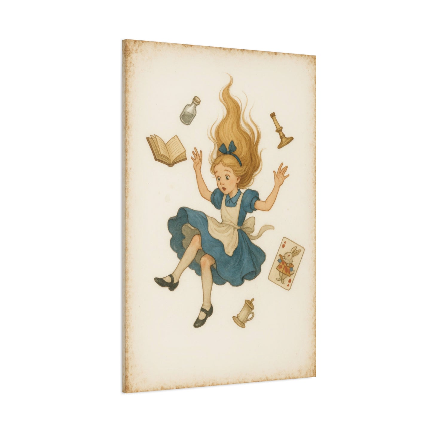 Alice Down the Rabbit Hole - Canvas