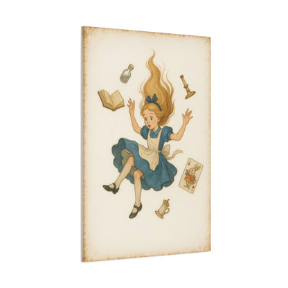Alice Down the Rabbit Hole - Canvas