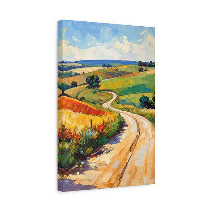 Lazy Country Road #3 Canvas
