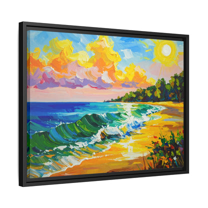 Tranquil Seascape- Framed Canvas