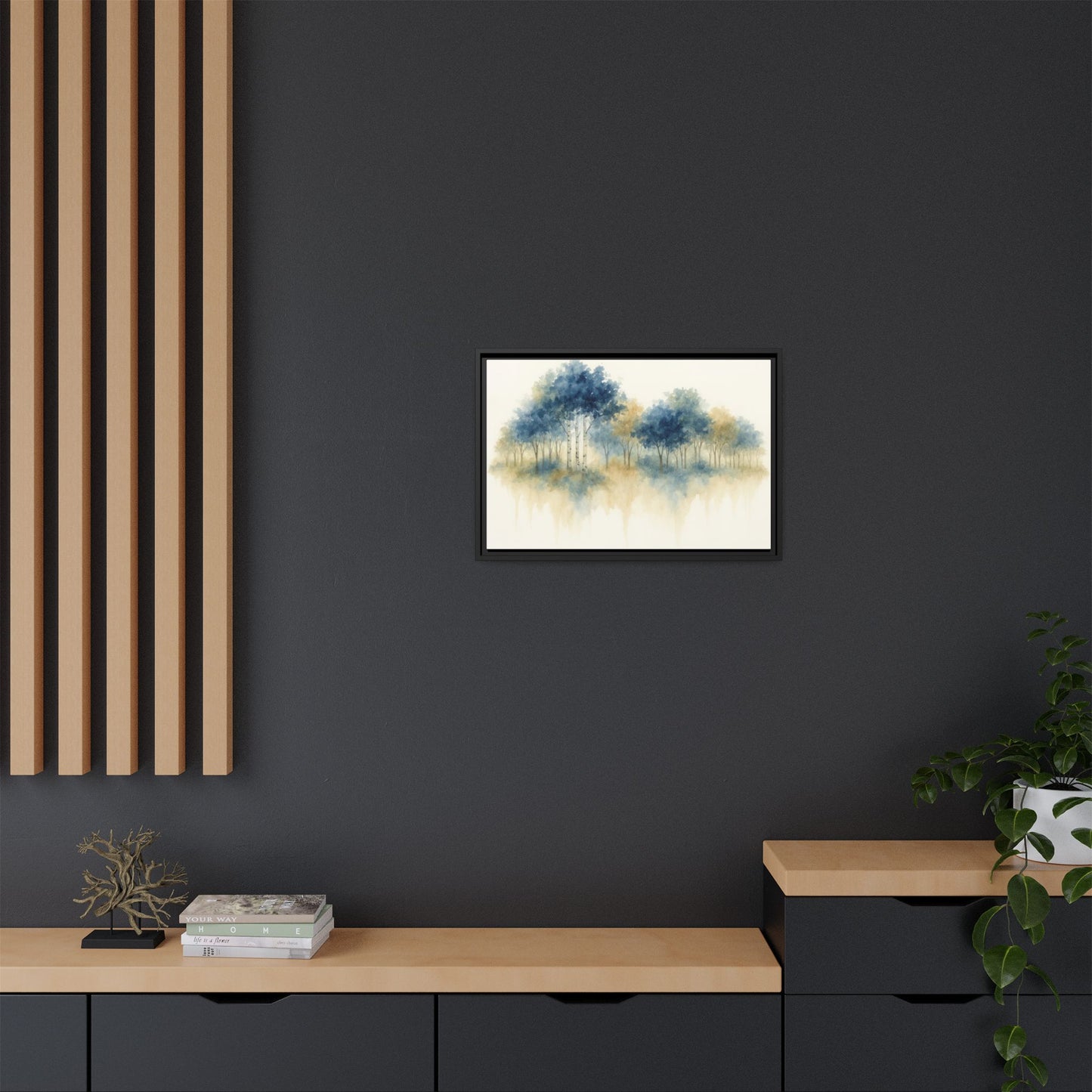 Floating Aspen and Birch Forest - Framed Canvas